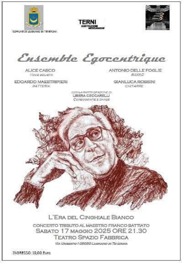 immagine notizia (provincia di terni notizie)  Lugnano in Teverina, domani allo Spazio Fabrica il concerto-tributo a Franco Battiato